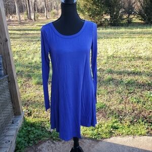 VIISHOW Blue t-shirt dress long sleeve NWT small